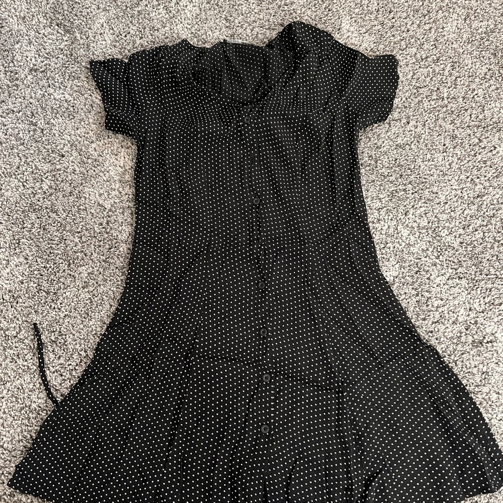 black and white polka dot brandy melville dress size small.